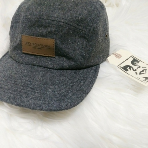 Obey Mens Sleeper 5 Panel Snapback Black ONE Size